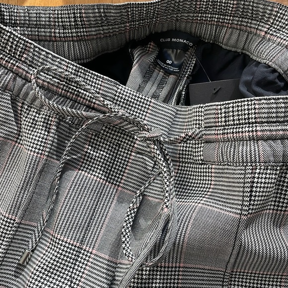 Club Monaco Plaid Tailored Jogger, SZ. 00 - Picture 3 of 6